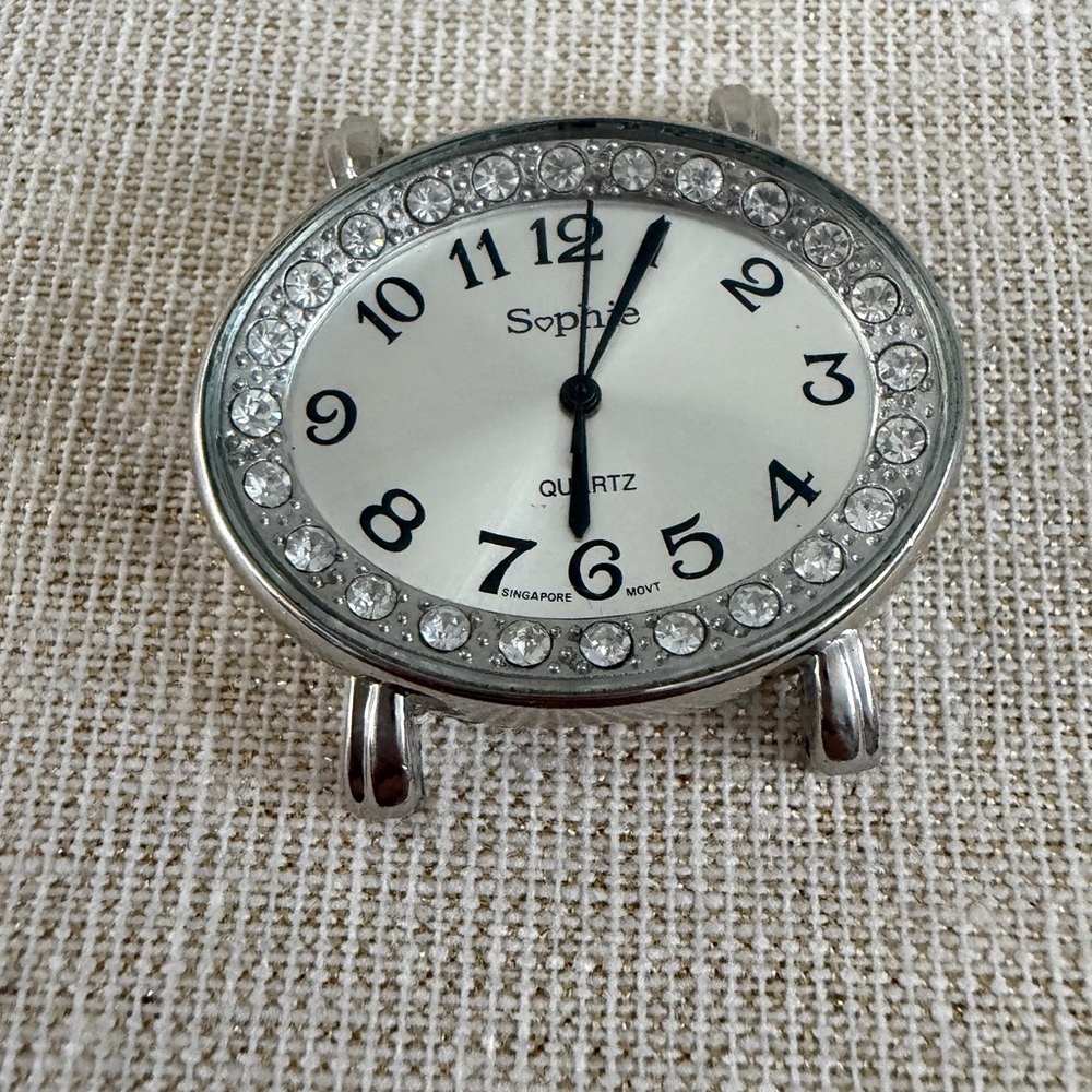 Sophia Silver Crystal Accent Watch - Works has new battery!